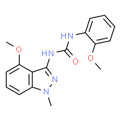 ChemSpider 2D Image | 1-(4-Methoxy-1-Methyl-Indazol-3-Yl)-3-(2-Methoxyphenyl)urea | C17H18N4O3
