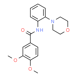 ChemSpider 2D Image | 3,4-dimethoxy-N-(2-morpholinophenyl)benzamide | C19H22N2O4