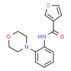 ChemSpider 2D Image | N-(2-morpholinophenyl)-3-thiophenecarboxamide | C15H16N2O2S