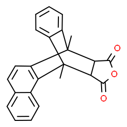 ChemSpider 2D Image | 1,12-Dimethyl-21-oxahexacyclo[10.6.5.0~2,11~.0~3,8~.0~13,18~.0~19,23~]tricosa-2(11),3,5,7,9,13,15,17-octaene-20,22-dione | C24H18O3