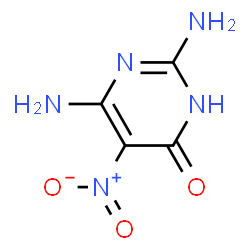 ChemSpider 2D Image | 2,6-diamino-5-nitropyrimidin-4-ol | C4H5N5O3