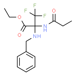 ChemSpider 2D Image | Ethyl 2-(benzylamino)-3,3,3-trifluoro-N-propionylalaninate | C15H19F3N2O3