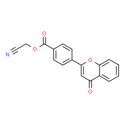 ChemSpider 2D Image | Cyanomethyl 4-(4-oxo-4H-chromen-2-yl)benzoate | C18H11NO4