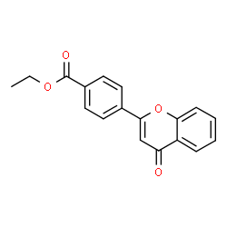 ChemSpider 2D Image | Ethyl 4-(4-oxo-4H-chromen-2-yl)benzoate | C18H14O4