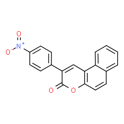 ChemSpider 2D Image | 2-(4-Nitrophenyl)-3H-benzo[f]chromen-3-one | C19H11NO4