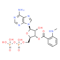 ChemSpider 2D Image | 3'-O-(N-methylanthraniloyl)adenosine 5'-diphosphate | C18H22N6O11P2