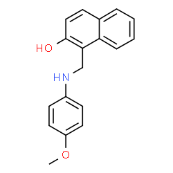 ChemSpider 2D Image | 1-((4-methoxyanilino)methyl)-2-naphthol | C18H17NO2