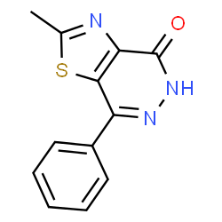ChemSpider 2D Image | thiazolo[4,5-d]pyridazin-4-ol, 2-methyl-7-phenyl- | C12H9N3OS