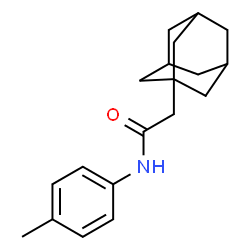 ChemSpider 2D Image | 2-(Adamantan-1-yl)-N-(4-methylphenyl)acetamide | C19H25NO