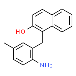 ChemSpider 2D Image | 1-(2-Amino-5-methylbenzyl)-2-naphthol | C18H17NO