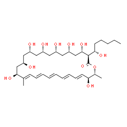 ChemSpider 2D Image | (3R,4S,6S,8S,10R,12R,14R,16S,17E,19E,21E,23E,25E,27S,28R)-4,6,8,10,12,14,16,27-Octahydroxy-3-[(1S)-1-hydroxyhexyl]-17,28-dimethyloxacyclooctacosa-17,19,21,23,25-pentaen-2-one | C35H58O11