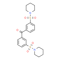 ChemSpider 2D Image | Bis[3-(1-piperidinylsulfonyl)phenyl]methanone | C23H28N2O5S2