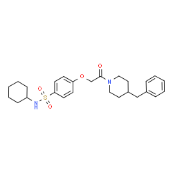 ChemSpider 2D Image | 4-[2-(4-Benzyl-1-piperidinyl)-2-oxoethoxy]-N-cyclohexylbenzenesulfonamide | C26H34N2O4S