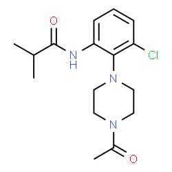 ChemSpider 2D Image | N-[2-(4-Acetyl-1-piperazinyl)-3-chlorophenyl]-2-methylpropanamide | C16H22ClN3O2