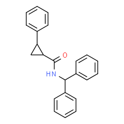ChemSpider 2D Image | N-(Diphenylmethyl)-2-phenylcyclopropanecarboxamide | C23H21NO