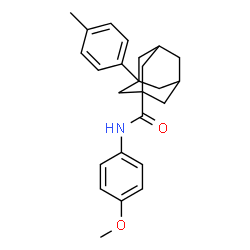 ChemSpider 2D Image | N-(4-Methoxyphenyl)-3-(4-methylphenyl)-1-adamantanecarboxamide | C25H29NO2