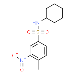 ChemSpider 2D Image | N-Cyclohexyl-4-methyl-3-nitrobenzenesulfonamide | C13H18N2O4S