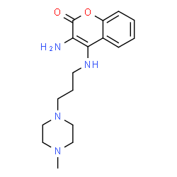 ChemSpider 2D Image | 3-Amino-4-[3-(4-methyl-piperazin-1-yl)-propylamino]-chromen-2-one | C17H24N4O2