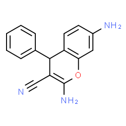 ChemSpider 2D Image | 2,7-Diamino-4-phenyl-4H-chromene-3-carbonitrile | C16H13N3O