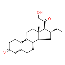 ChemSpider 2D Image | (16alpha)-16-Ethyl-21-hydroxy-19-norpregna-4,9-diene-3,20-dione | C22H30O3