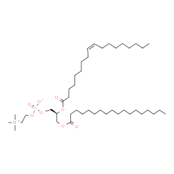 ChemSpider 2D Image | (2S)-2-[(9Z)-9-Octadecenoyloxy]-3-(stearoyloxy)propyl 2-(trimethylammonio)ethyl phosphate | C44H86NO8P