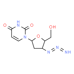 ChemSpider 2D Image | 1-[5-(hydroxymethyl)-4-[(imino-$l^{5}-azanylidene)amino]tetrahydrofuran-2-yl]pyrimidine-2,4-dione | C9H12N5O4