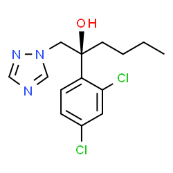ChemSpider 2D Image | (S)-2-(2,4-Dichlorophenyl)-1-(1H-1,2,4-triazol-1-yl)hexan-2-ol | C14H17Cl2N3O