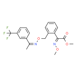 ChemSpider 2D Image | Methyl (2Z)-(methoxyimino)[2-({[(Z)-{1-[3-(trifluoromethyl)phenyl]ethylidene}amino]oxy}methyl)phenyl]acetate | C20H19F3N2O4