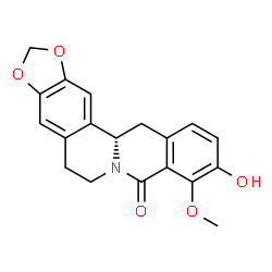 ChemSpider 2D Image | (13aS)-10-Hydroxy-9-methoxy-5,6,13,13a-tetrahydro-8H-[1,3]dioxolo[4,5-g]isoquinolino[3,2-a]isoquinolin-8-one | C19H17NO5