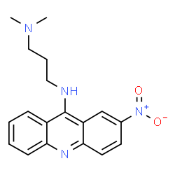 ChemSpider 2D Image | N,N-Dimethyl-N'-(2-nitro-9-acridinyl)-1,3-propanediamine | C18H20N4O2