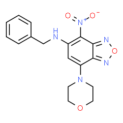 ChemSpider 2D Image | N-Benzyl-7-(4-morpholinyl)-4-nitro-2,1,3-benzoxadiazol-5-amine | C17H17N5O4