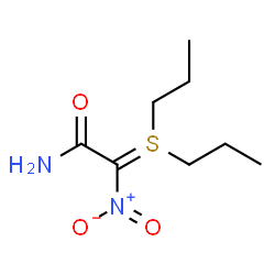 ChemSpider 2D Image | 2-(Dipropyl-lambda~4~-sulfanylidene)-2-nitroacetamide | C8H16N2O3S