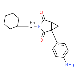 ChemSpider 2D Image | 1-(4-Aminophenyl)-3-(cyclohexylmethyl)-3-azabicyclo[3.1.0]hexane-2,4-dione | C18H22N2O2