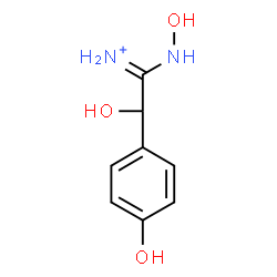 ChemSpider 2D Image | 2-Hydroxy-1-(hydroxyamino)-2-(4-hydroxyphenyl)ethaniminium | C8H11N2O3