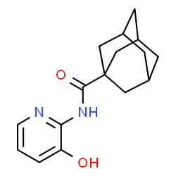 ChemSpider 2D Image | N-(3-Hydroxy-2-pyridinyl)-1-adamantanecarboxamide | C16H20N2O2