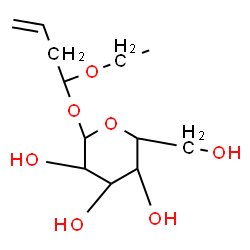 ChemSpider 2D Image | 1-Ethoxy-3-buten-1-yl hexopyranoside | C12H22O7