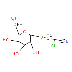 ChemSpider 2D Image | 2-Chloro-3-(hexopyranosylthio)propanenitrile | C9H14ClNO5S