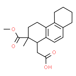 ChemSpider 2D Image | [2-(Methoxycarbonyl)-2-methyl-1,2,3,4,5,6,7,8-octahydro-1-phenanthrenyl]acetic acid | C19H24O4