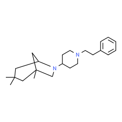 ChemSpider 2D Image | 1,3,3-Trimethyl-6-[1-(2-phenylethyl)-4-piperidinyl]-6-azabicyclo[3.2.1]octane | C23H36N2