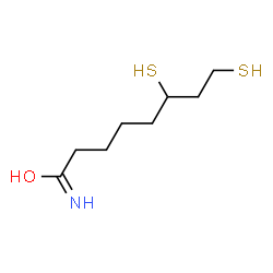 ChemSpider 2D Image | 6,8-Disulfanyloctanamide | C8H17NOS2