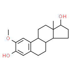 ChemSpider 2D Image | 2-Methoxyestra-1,3,5(10)-triene-3,17-diol | C19H26O3