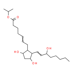 ChemSpider 2D Image | Isopropyl 9,11,15-trihydroxyprosta-5,13-dien-1-oate | C23H40O5