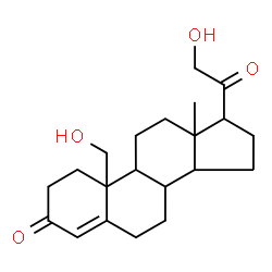 ChemSpider 2D Image | 19,21-Dihydroxypregn-4-ene-3,20-dione | C21H30O4