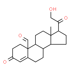 ChemSpider 2D Image | 21-Hydroxy-3,20-dioxopregn-4-en-19-al | C21H28O4