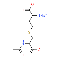 ChemSpider 2D Image | 4-[(2-Acetamido-2-carboxylatoethyl)sulfanyl]-2-ammoniobutanoate | C9H15N2O5S