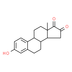 ChemSpider 2D Image | 3-Hydroxyestra-1(10),2,4-triene-16,17-dione | C18H20O3