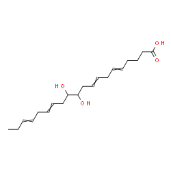 ChemSpider 2D Image | 11,12-Dihydroxy-5,8,14,17-icosatetraenoic acid | C20H32O4