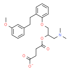 ChemSpider 2D Image | 4-{[1-(Dimethylamino)-3-{2-[2-(3-methoxyphenyl)ethyl]phenoxy}-2-propanyl]oxy}-4-oxobutanoate | C24H30NO6
