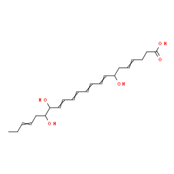 ChemSpider 2D Image | 7,16,17-Trihydroxy-4,8,10,12,14,19-docosahexaenoic acid | C22H32O5