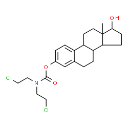 ChemSpider 2D Image | 17-Hydroxyestra-1(10),2,4-trien-3-yl bis(2-chloroethyl)carbamate | C23H31Cl2NO3